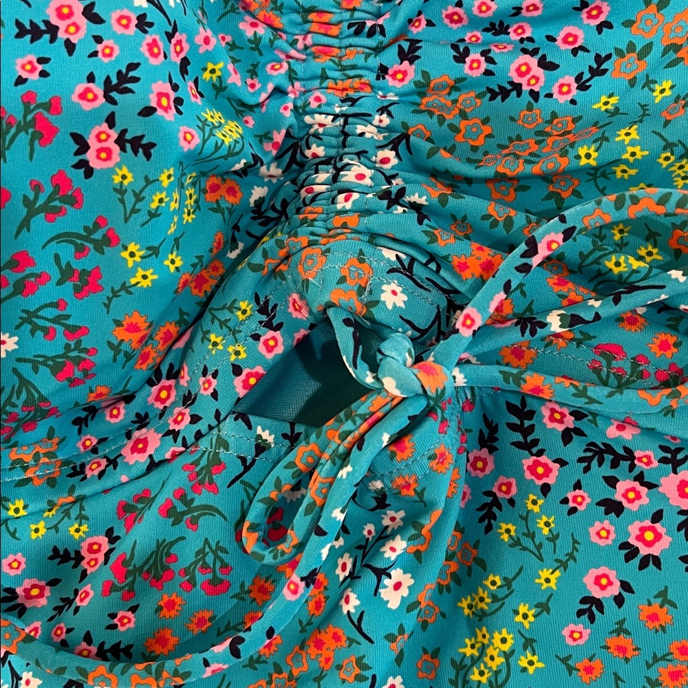 Beautiful multi color floral pattern one piece swimsuit, NWOT,  PRICE IS FIRM - Picture 3 of 6